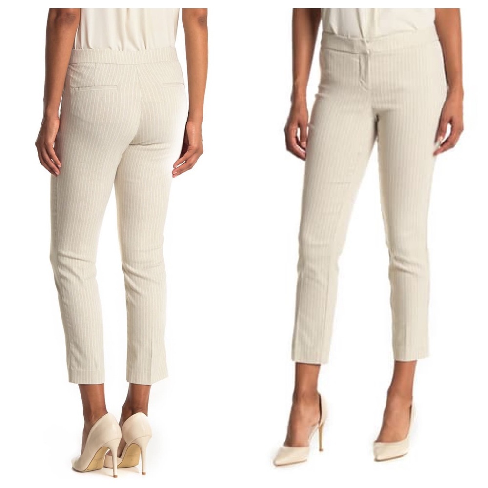 NWT Amanda &Chelsea Striped Ponte Knit Dress Pants